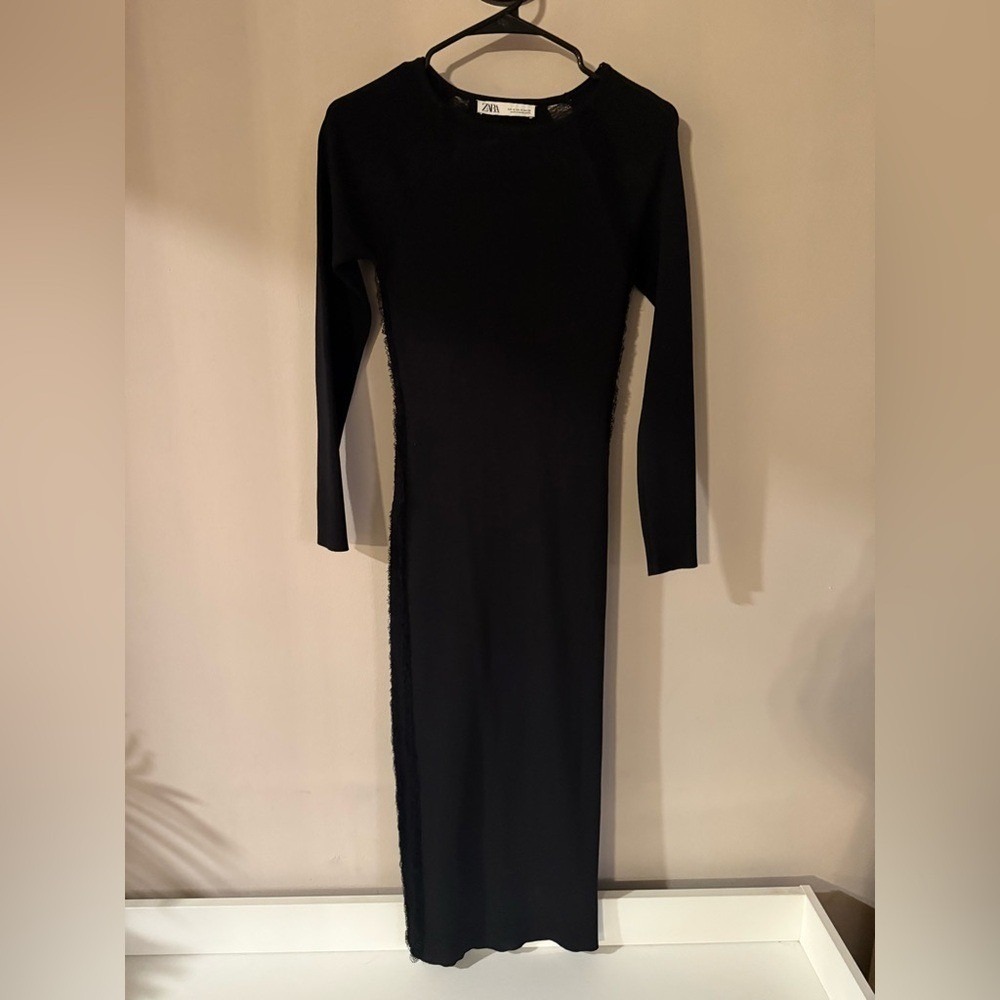 Zara‎ Black Long Sleeve Dress